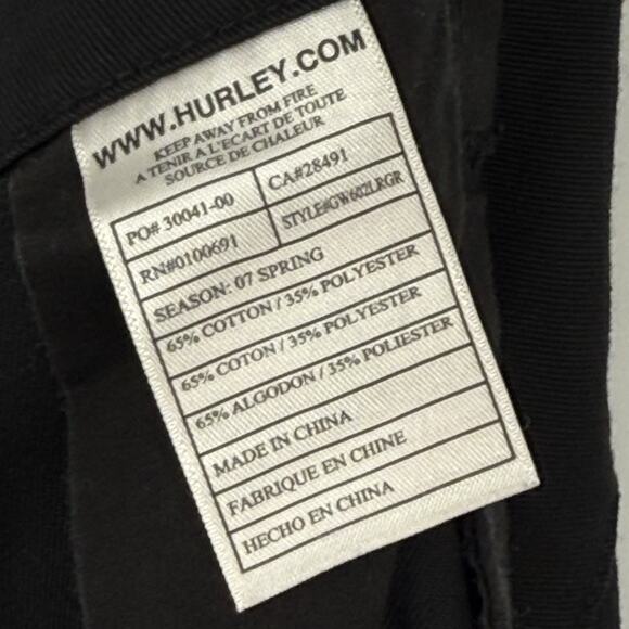 Hurley Womens Chino Shorts Size 7/8 Cotton Blend Twill Blaxk 3" Inseam - Picture 5 of 8